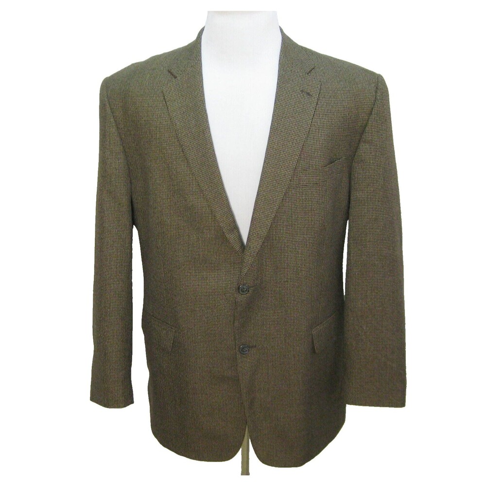 JOSEPH & FEISS Men's (Size 46L) Brown 2 Button Sport Coat Blazer Suit Jacket